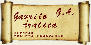 Gavrilo Aralica vizit kartica